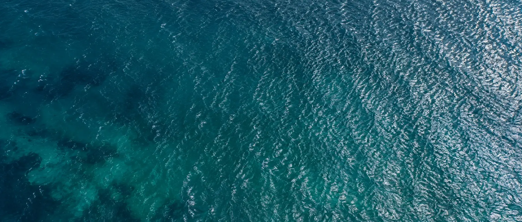 Sunlight on turquoise ocean water